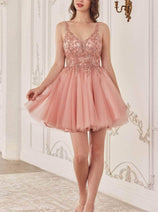 Sorority Formal Dress For Rush By Ladivine CY022 Short Outfit
