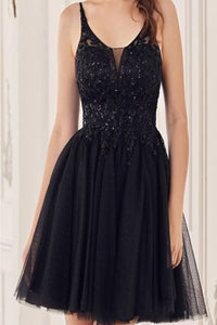 Ladivine CY022 Sleeveless Glitter Beaded Hoco Tulle Dress - Dress