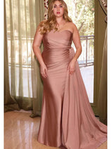 Ladivine Dusty Rose Plus Size Prom Dress Long Formal Evening Gown PT004C