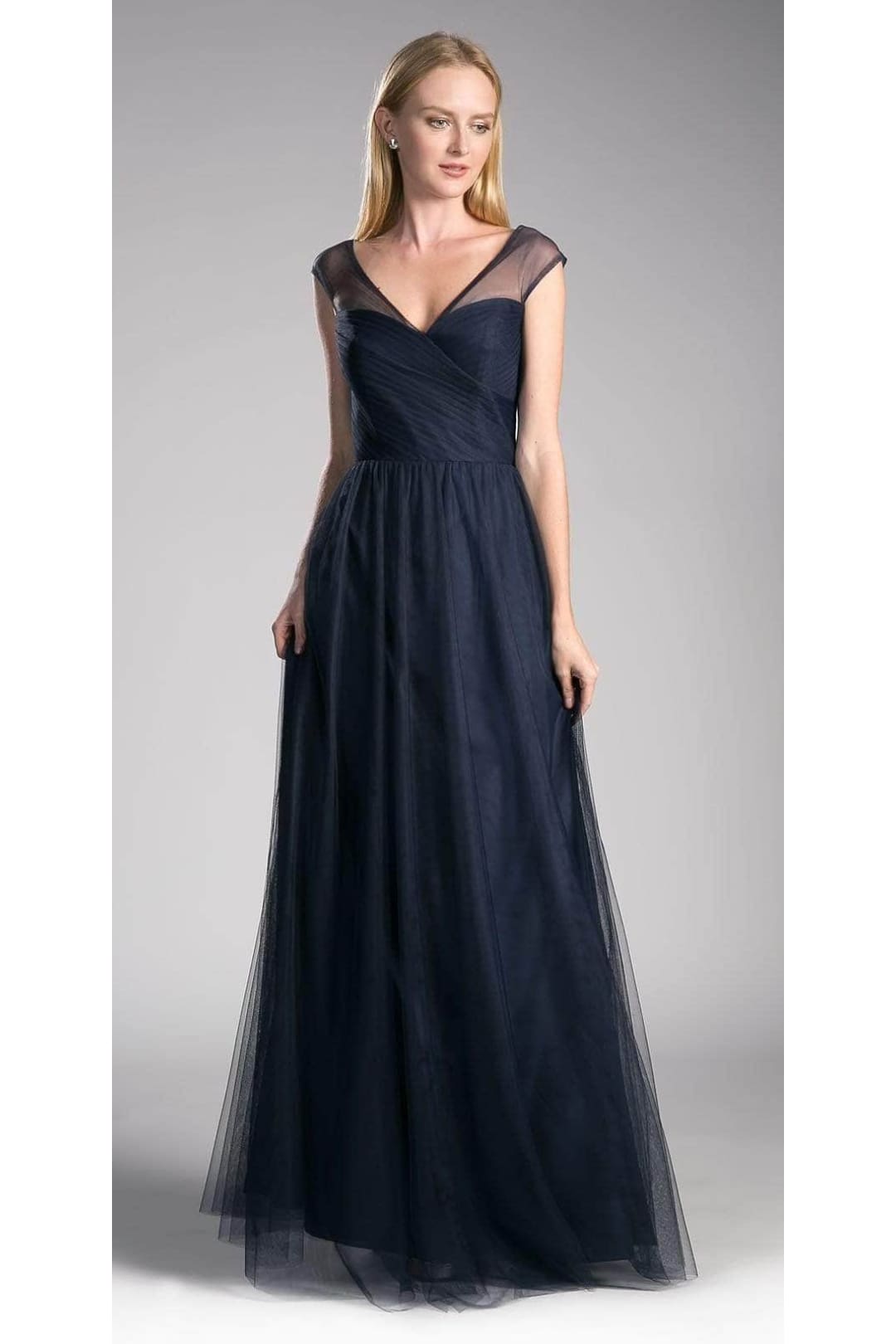Ladivine ET320 - Pleated Top A-Line Gown Flowing Skirt - Prom