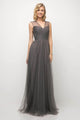 Ladivine ET320 - Pleated Top A-Line Gown Flowing Skirt - Prom