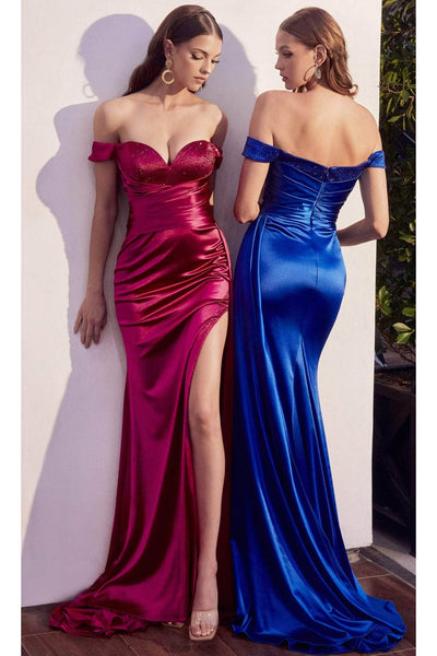 Ladivine HT119 - Off Shoulder Sheath Evening Gown - Prom