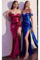 Ladivine HT119 - Off Shoulder Sheath Evening Gown - Prom