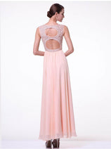 Ladivine J710 - Embellished Jewel Neck A-line Gown
