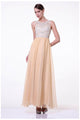 Ladivine J710 - Embellished Jewel Neck A-line Gown - Prom