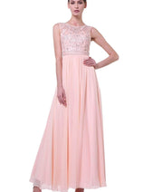 Ladivine J710 - Embellished Jewel Neck A-line Gown