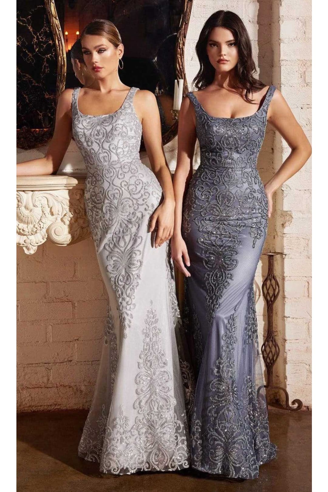 Ladivine J814 - Mermaid Style Gown with Embellishments - Prom