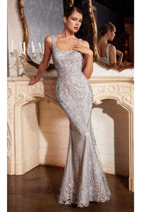 Ladivine J814 - Mermaid Style Gown with Embellishments - Prom