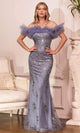 Ladivine J818 - Ruffled Tulle Gathered Prom Evening Gown - Prom