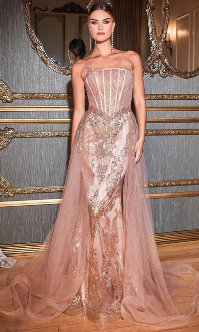 Ladivine J858 – Embroidered Off-Shoulder Sheath Dress - Prom