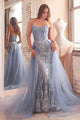 Ladivine J858 - Glitter Embroidered Sheath Dress - Prom