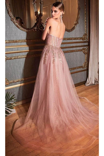 Ladivine J858 - Glitter Embroidered Sheath Dress - Prom