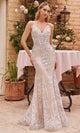 Ladivine J859W - Sleeveless Embroidered Bridal Gown - Prom