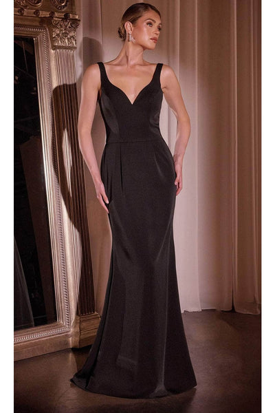 Ladivine J881 - V-Neck Sheath Evening Dress