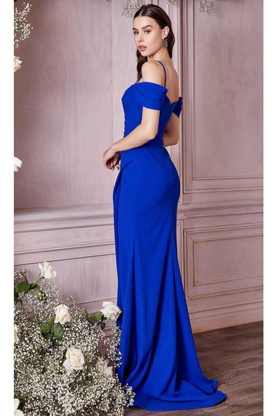 Ladivine KV1057 Off-Shoulder Crepe Prom Dress - Prom