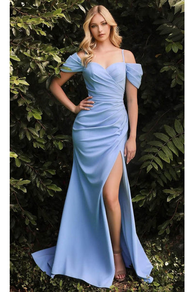 Ladivine KV1057 Off-Shoulder Crepe Prom Dress - Prom