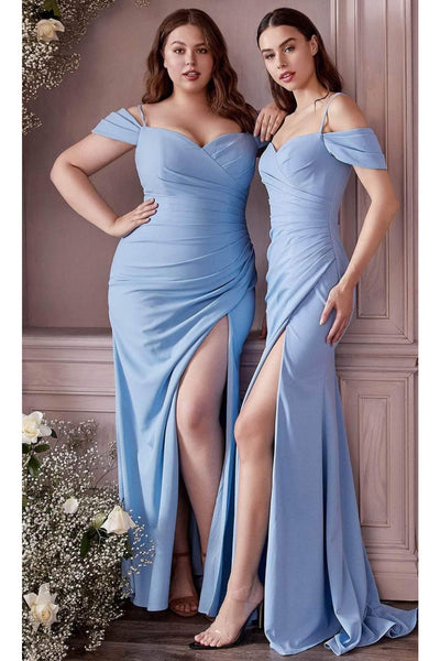 Ladivine KV1057 Off-Shoulder Crepe Prom Dress - Prom