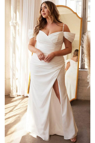 Ladivine KV1057WC - Crepe Off-Shoulder Bridal Gown - Prom
