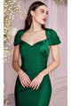 Ladivine KV1061 - Cap Sleeve Shawl Evening Dress - Prom