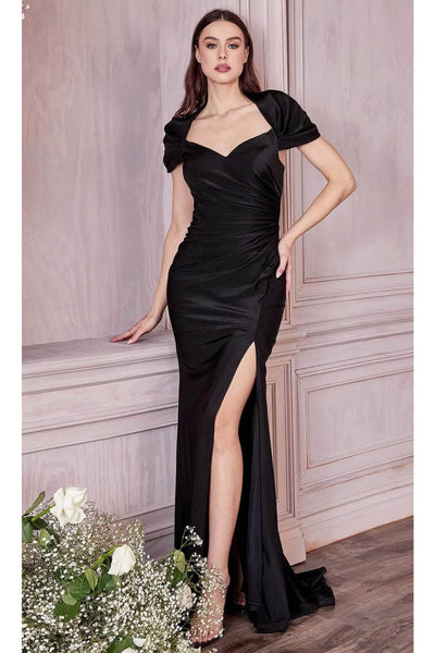 Ladivine KV1061 - Cap Sleeve Shawl Evening Dress - Prom
