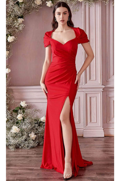 Ladivine KV1061 - Cap Sleeve Shawl Evening Dress - Prom