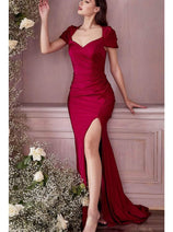 Ladivine KV1061 - Cap Sleeve Shawl Evening Dress
