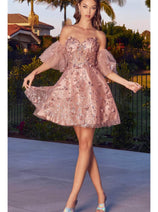 Ladivine KV1089 - Sweetheart Corset Cocktail Dress