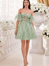 Ladivine KV1089 - Sweetheart Corset Cocktail Dress