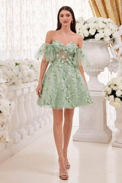 Ladivine KV1089 - Sweetheart Corset Cocktail Dress - Prom