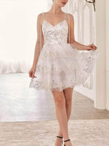 Ladivine KV1090 - Tiered A-Line Cocktail Dress