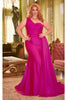 Ladivine Magenta Plus Size Prom Dress Long Formal Evening Gown PT004C - Magenta / 18 - Dress