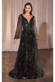 Ladivine Mother of the Bride Dress Long Evening Formal Gown CD0240 - Black / 6 - Dress