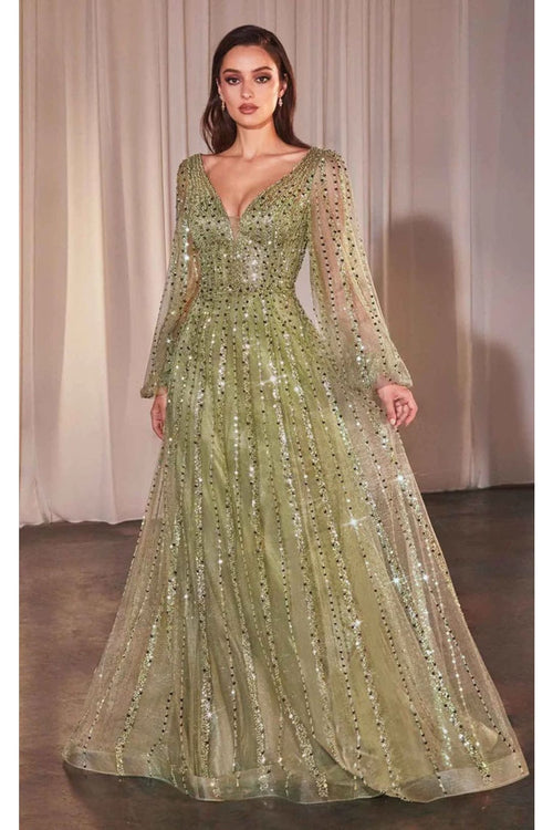Ladivine Mother of the Bride Dress Long Evening Formal Gown CD0240 - Greenery / 6 - Dress