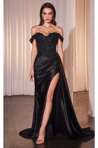 Ladivine Mother of the Bride Dress Long Evening Formal Gown Black CD803