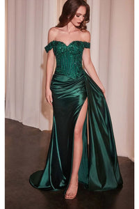 Ladivine Mother of the Bride Dress Long Evening Formal Gown Emerald CD803