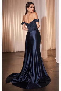 Ladivine Mother of the Bride Dress Long Evening Formal Gown Navy CD803