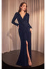 Ladivine Mother of the Bride Dress Long Evening Formal Gown CK2989 - Navy / 6 - Dress