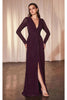 Ladivine Mother of the Bride Dress Long Evening Formal Gown CK2989 - Wine / 6 - Dress