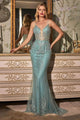 Ladivine OC007 - Glittered Mermaid Evening Dress - Prom