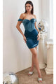 Ladivine OC017 - Velvet Cocktail Evening Dress - Prom