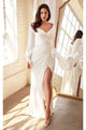 Ladivine Off White Wedding Dress Long Bridal Gown 7478W - Off White / 2 - Dress