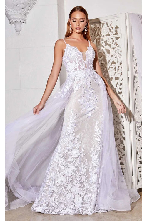 Ladivine Off White Wedding Dress Long Bridal Gown CD931W - Off White / 2 - Dress