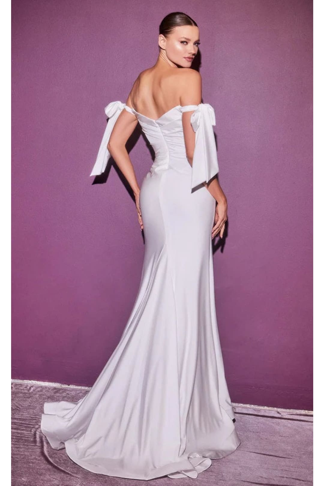 Ladivine Off White Wedding Dress Long Bridal Gown CD944W - Prom