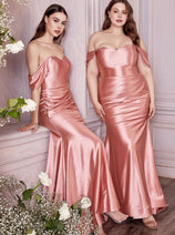 Ladivine Plus Size Prom Dress Metallic Long Formal Evening Gown CH163C
