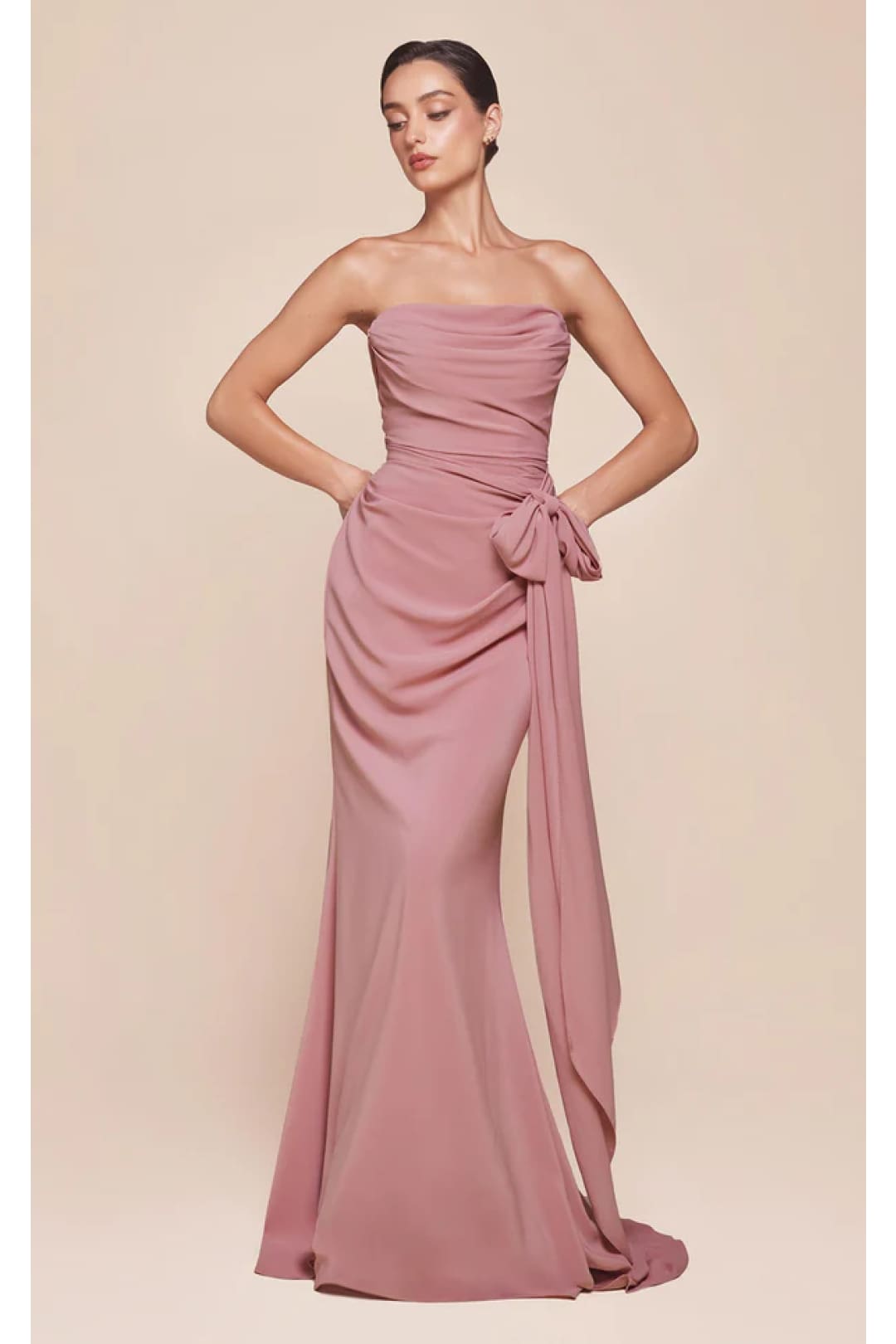 Ladivine Prom Dress Long Formal Evening Gown 7433 - Dusty Rose / 2 - Prom