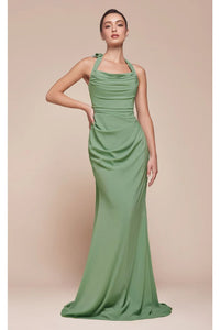 Ladivine Prom Dress Long Formal Evening Gown 7433 - Dusty Sage / 2 - Prom