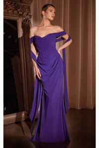 Ladivine Prom Dress Long Formal Evening Gown 7433 - Purple / 2 - Prom