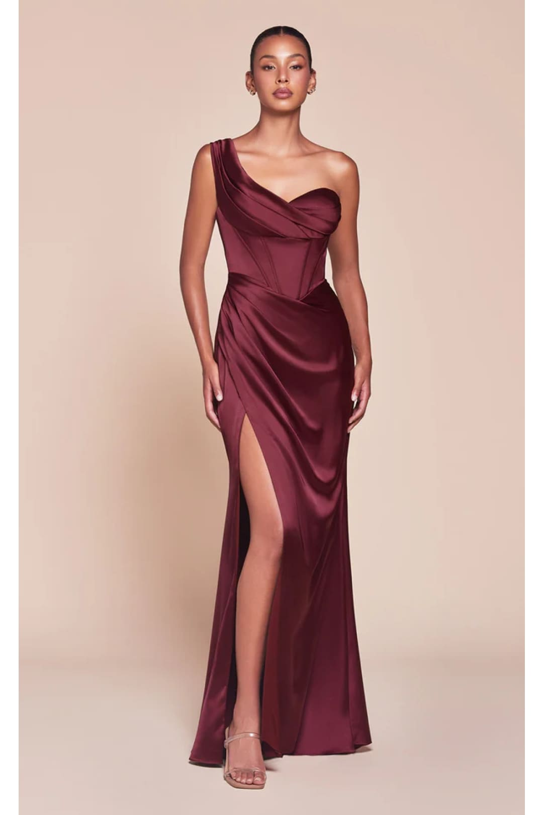 Ladivine Prom Dress Long Formal Evening Gown 7448 - Burgundy / 4 - Prom