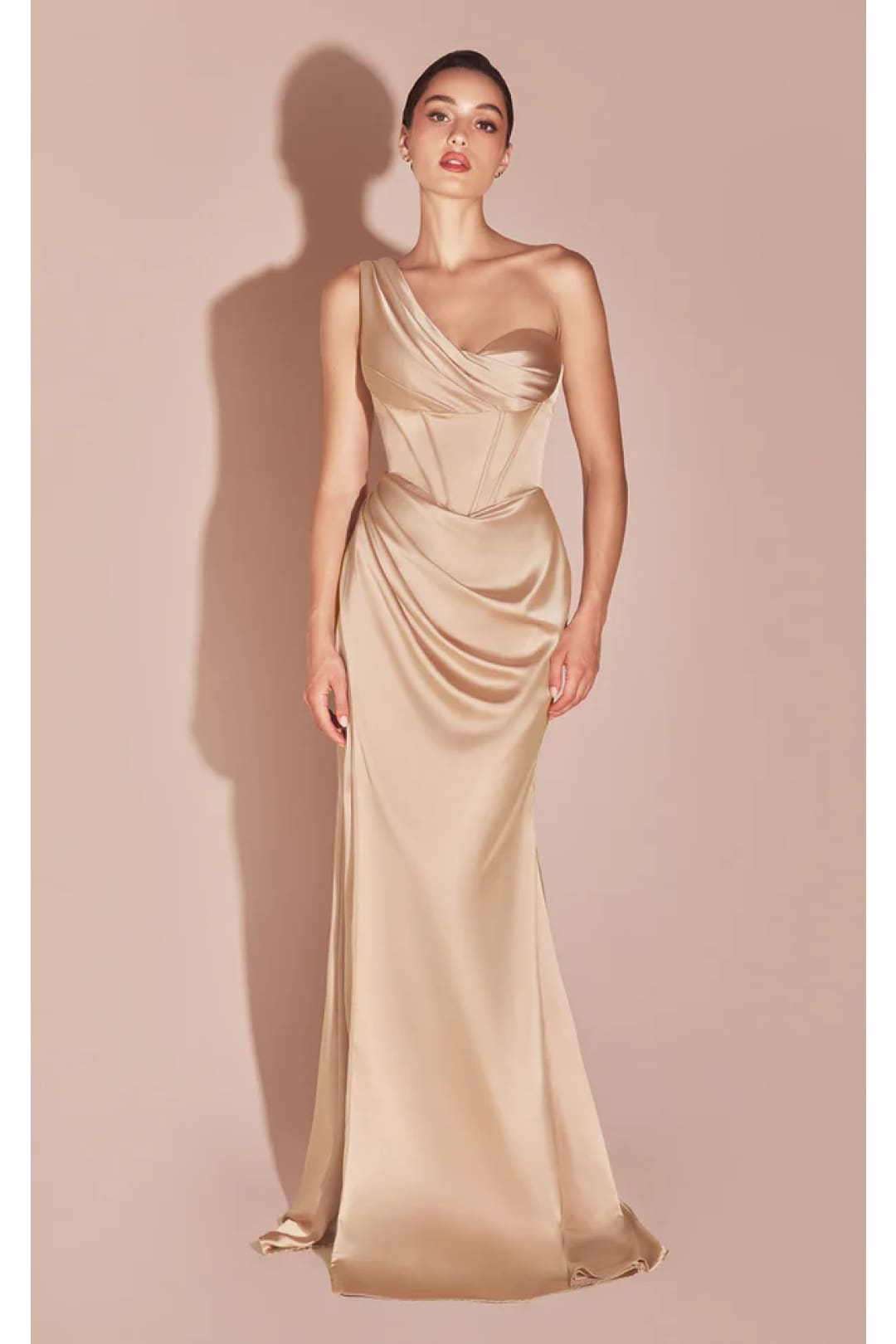Ladivine Prom Dress Long Formal Evening Gown 7448 - Champagne / 4 - Prom