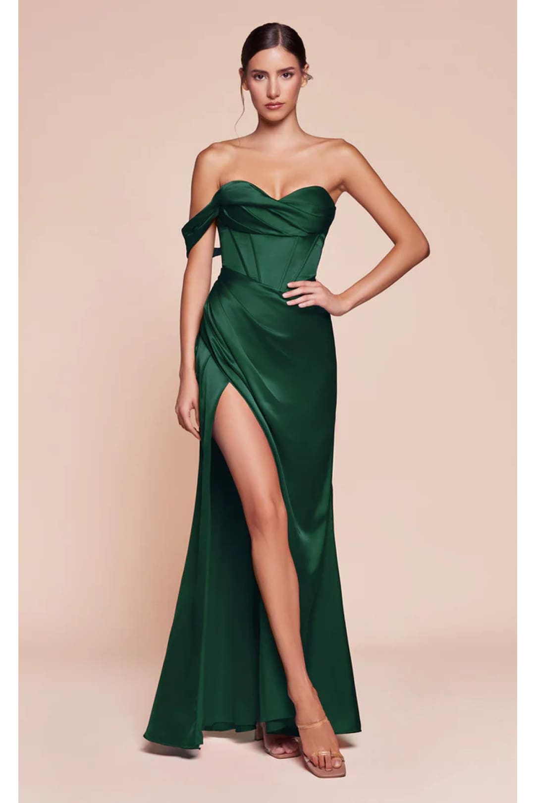 Ladivine Prom Dress Long Formal Evening Gown 7448 - Emerald / 4 - Prom